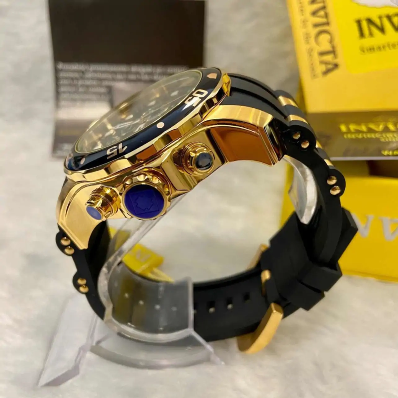 Relógio Invicta Pro Diver 6981 Chronograph Gold/Black - Image 3