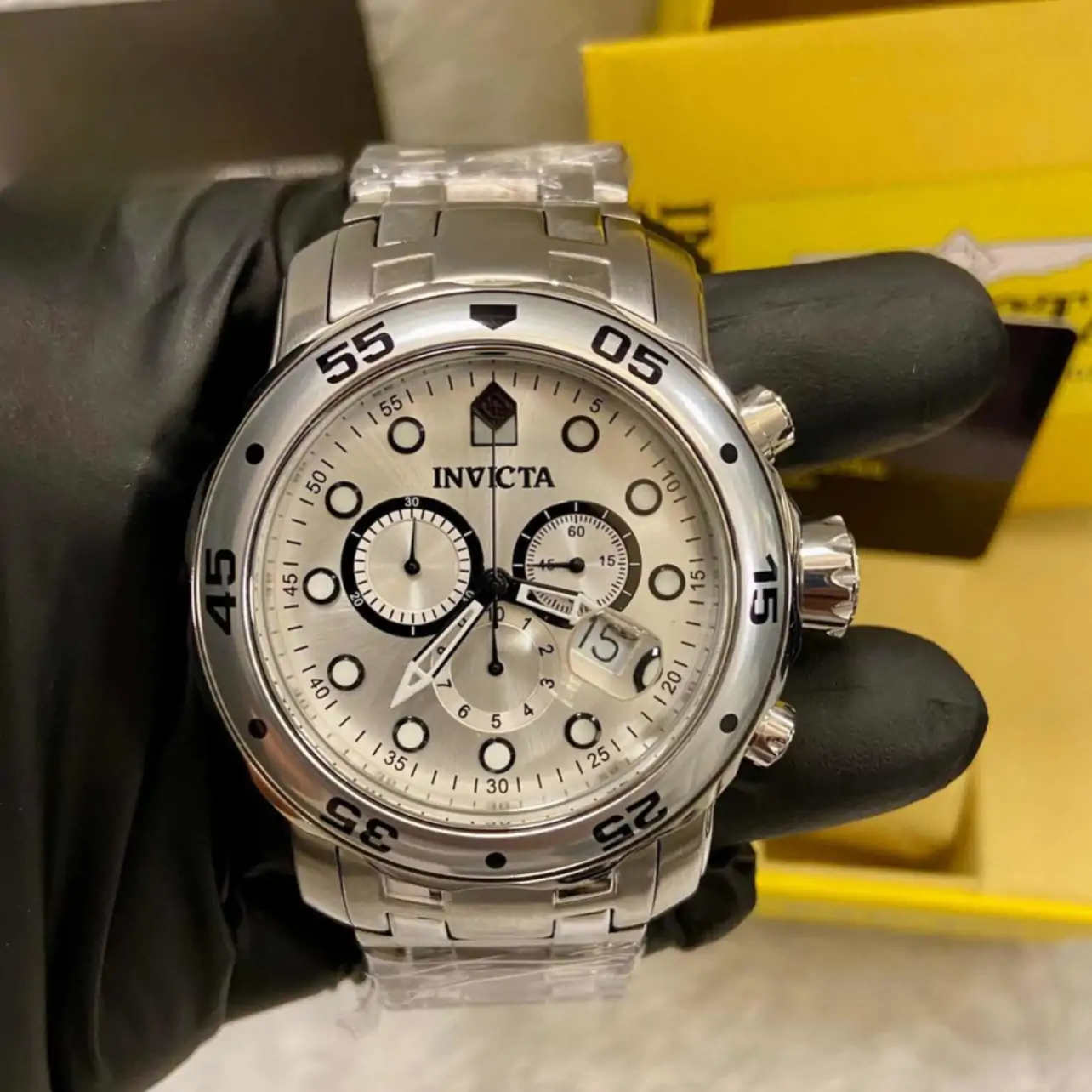Relógio Invicta Pro Diver 0071 Chronograph Full Silver - Image 2