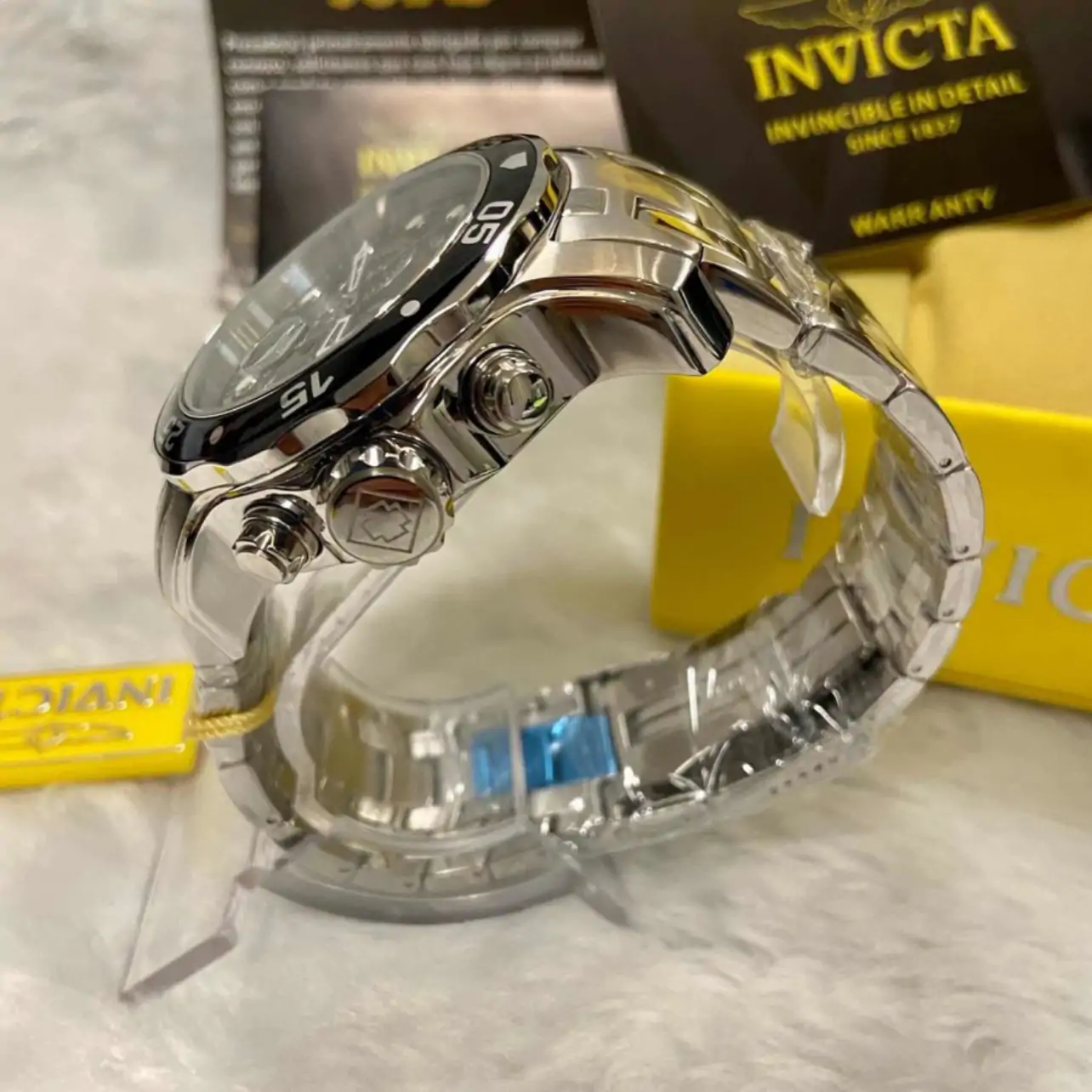 Relógio Invicta Pro Diver 0069 Chronograph Preto com Pulseira em Aço - Image 3