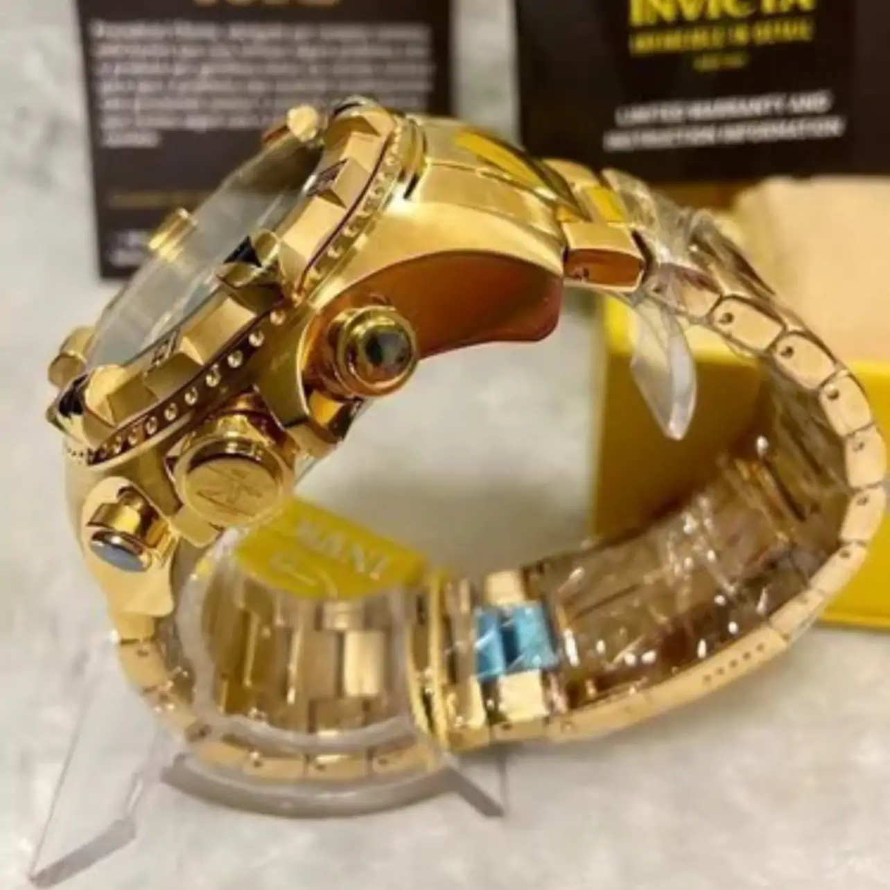 Relógio Invicta Reserve 6469 Dourado com Mostrador Azul Royal - Image 3