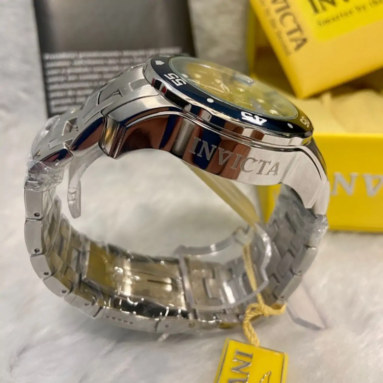 Relógio Invicta Pro Diver 0070 Chronograph – Azul com Pulseira em Aço - Image 4