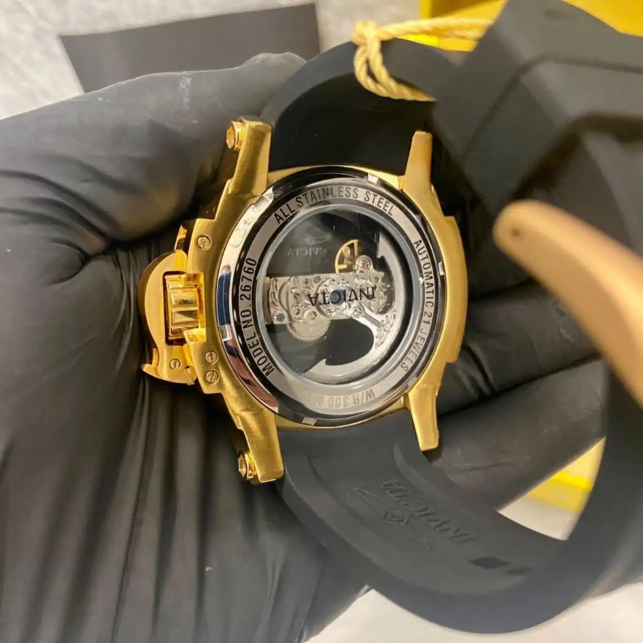 Relógio Invicta Coalition Forces 24708 – Dourado Automático Skeleton - Image 3