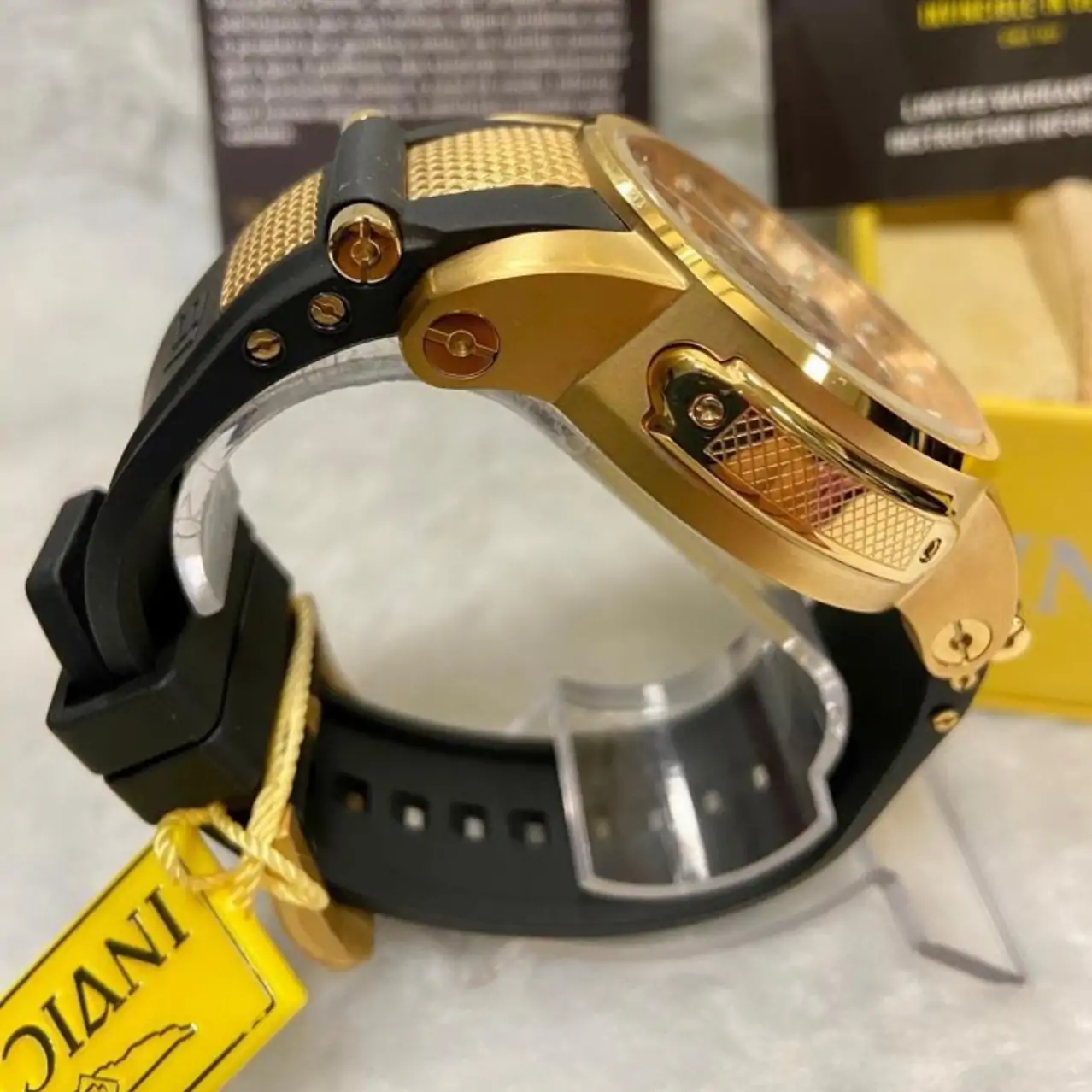 Relógio Invicta S1 Rally 0899 Full Gold com Pulseira em Silicone - Image 3