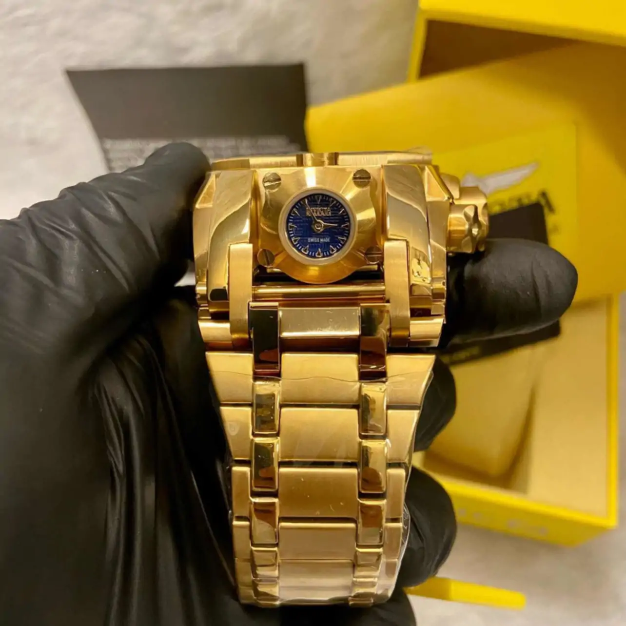 Relógio Invicta Reserve Zeus 25209 – Dourado com Mostrador Azul - Image 3