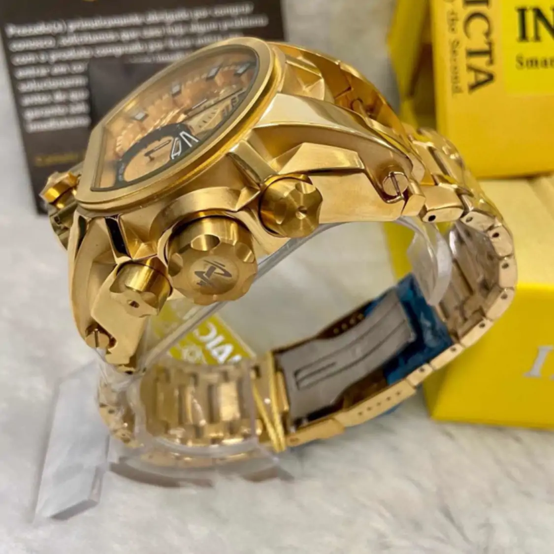 Relógio Invicta Reserve Bolt Zeus 25210 – Full Gold - Image 4