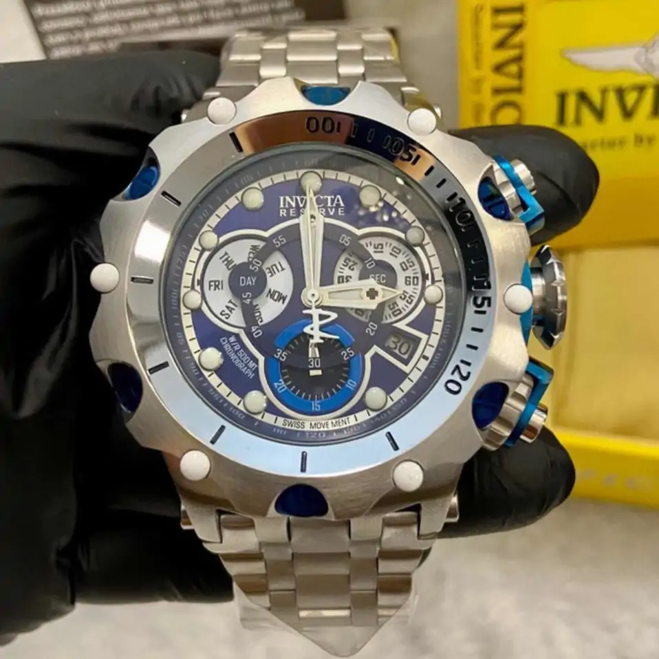 Relógio Invicta Reserve Venom 27787 – Prata com Azul - Image 2