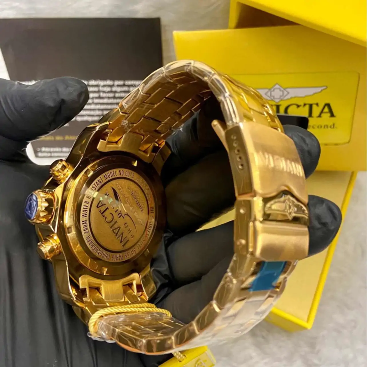 Relógio Invicta Pro Diver 0073 Dourado com Mostrador Azul - Image 6