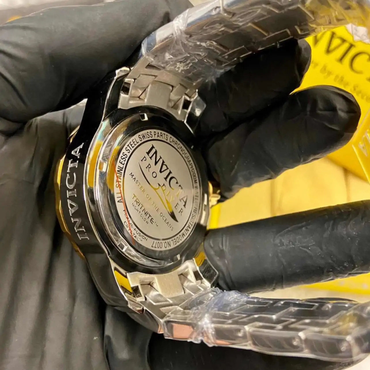 Relógio Invicta Pro Diver 0077 Chronograph Bicolor Azul/Dourado - Image 5