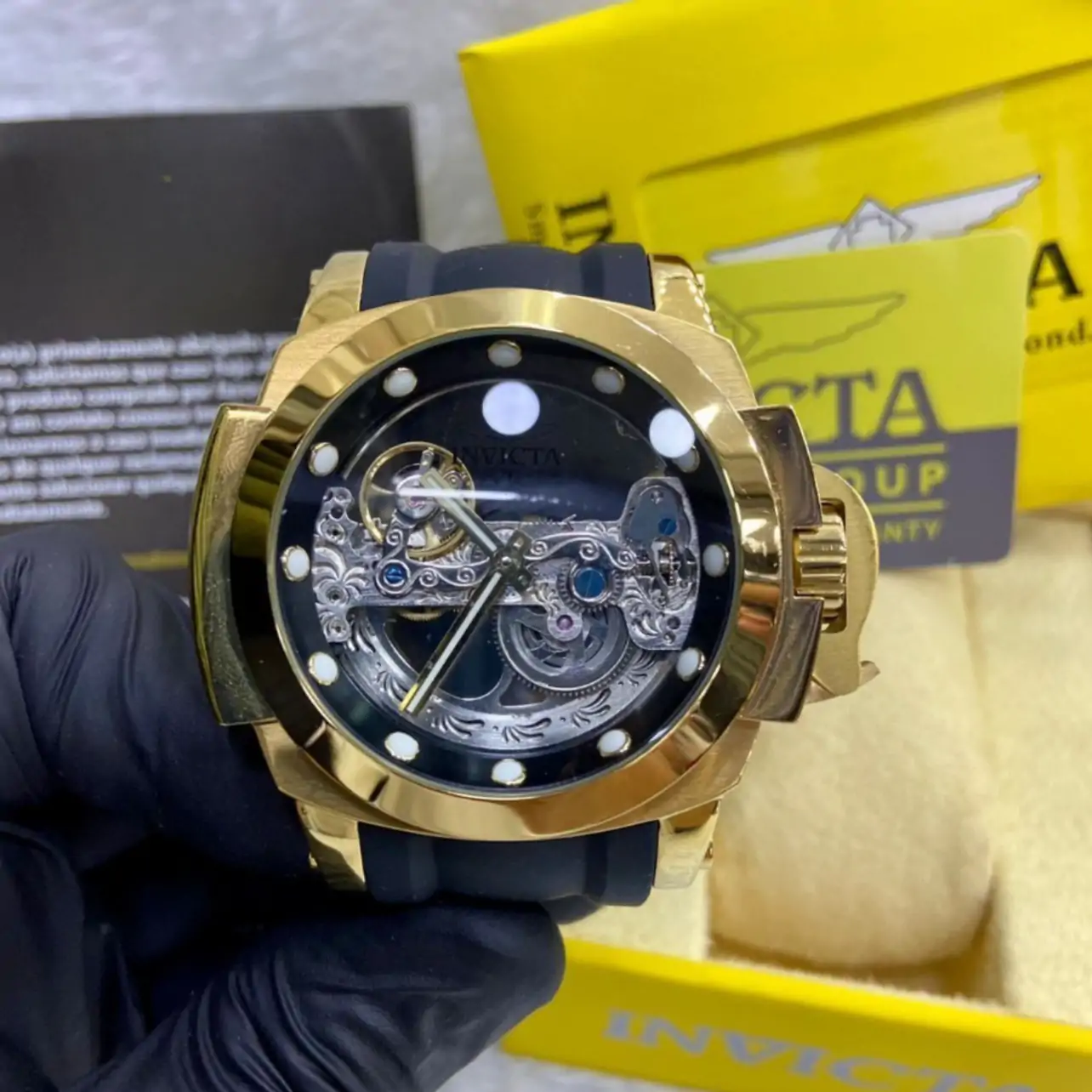 Relógio Invicta Coalition Forces 24708 – Dourado Automático Skeleton - Image 2